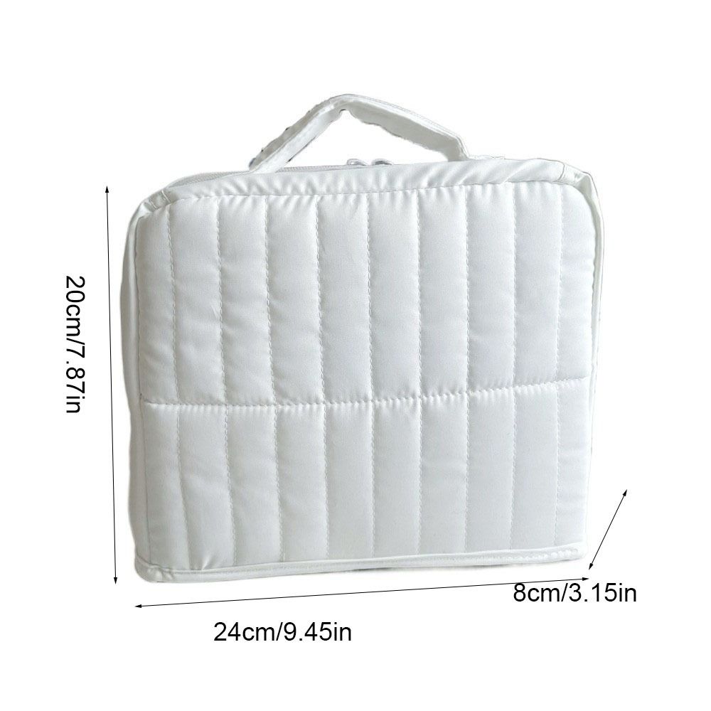 Standable Women Makeup Bag Solid Color Multifunctional Skincare Storage Bag Multi-Compartment Large Capacity Cosmetic Organizer