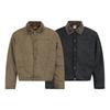 Men's Vintage Cotton Patchwork Jacket - Trendy Retro Lapel Coat for Boys