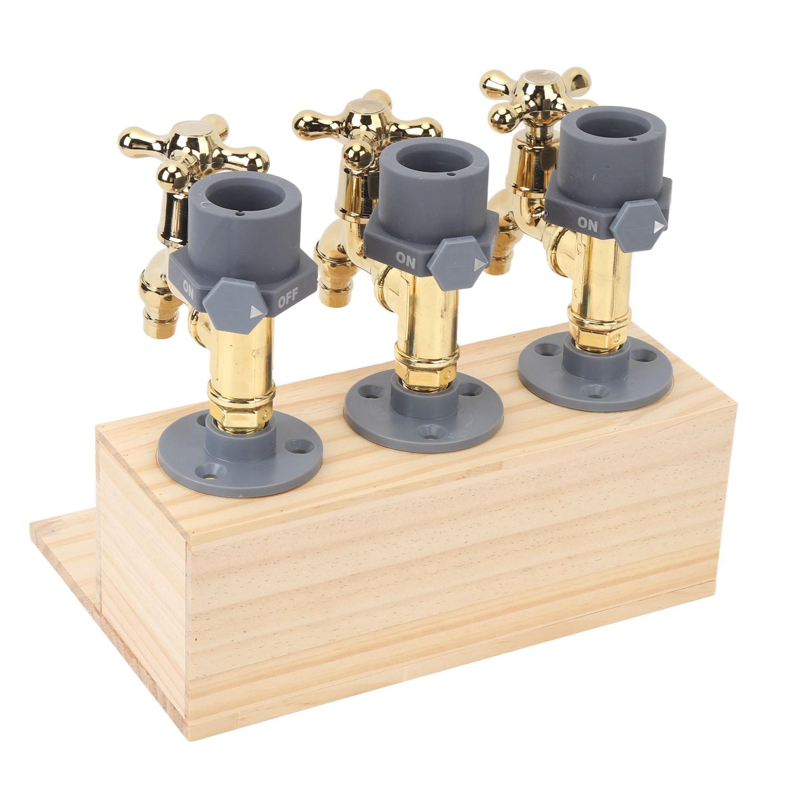 Wood Liquor Dispenser 3 Bottle Whiskey