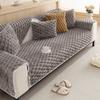 Diamond Jacquard Faux Fur Heavy Thicken Plush Anti-Alip Sofa Cover Couch Cover Corner Sofa Towes Seat Pad Home Protection Covers