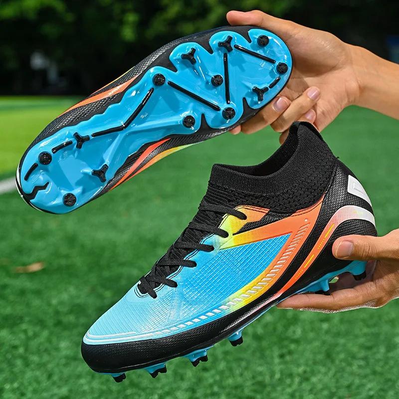 New Men Soccer Shoes Lightweight Kids Outdoor Breathable Football Boots Drop Shipping FG Cleats Professional Grass Children's