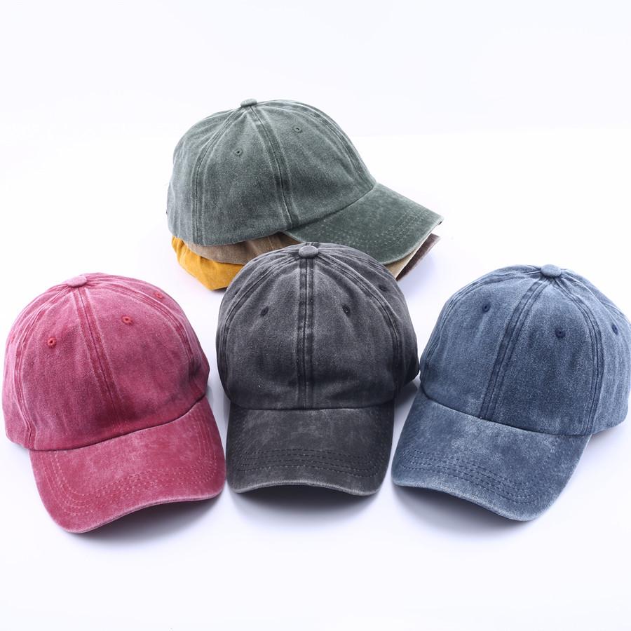 Retro Distressed Washed Unisex Baseball Cap - Soft Brim Sun Protection Hat