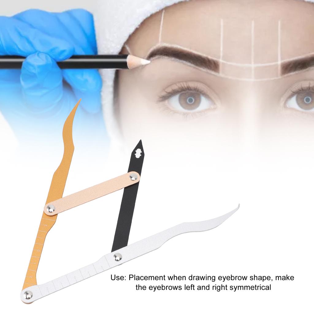 Eyebrow Three Point Positioning Balance Ruler Stainless Steel Multifunctional Golden Ratio Eyebrow Ruler for Semi Permanent Tattooing
