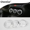 3x Air Conditioner Switch Knob Trim Cover Ring For Jeep Renegade 2015-2017
