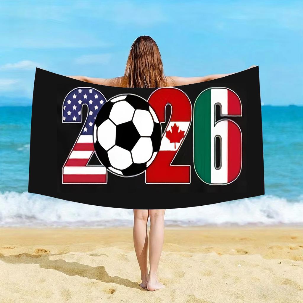 1PC Soccer Microfiber Beach Towel Quick Dry Super Absorbent Sand Free Soft Oversized Bath Towels Bathroom Accessories