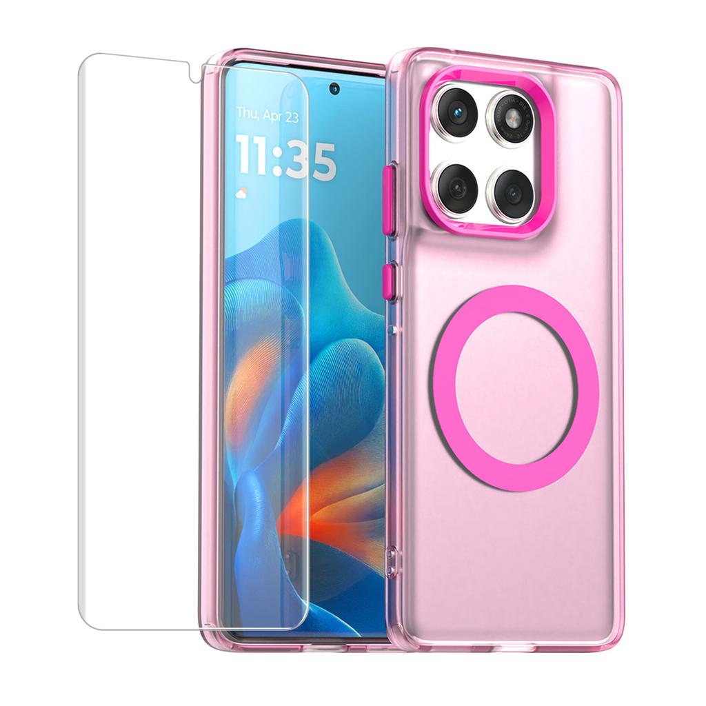 For Motorola Edge 60 Pro 5G ENKAY Hat-Prince Magnetic Case with Hydrogel Film PC TPU Phone Cover