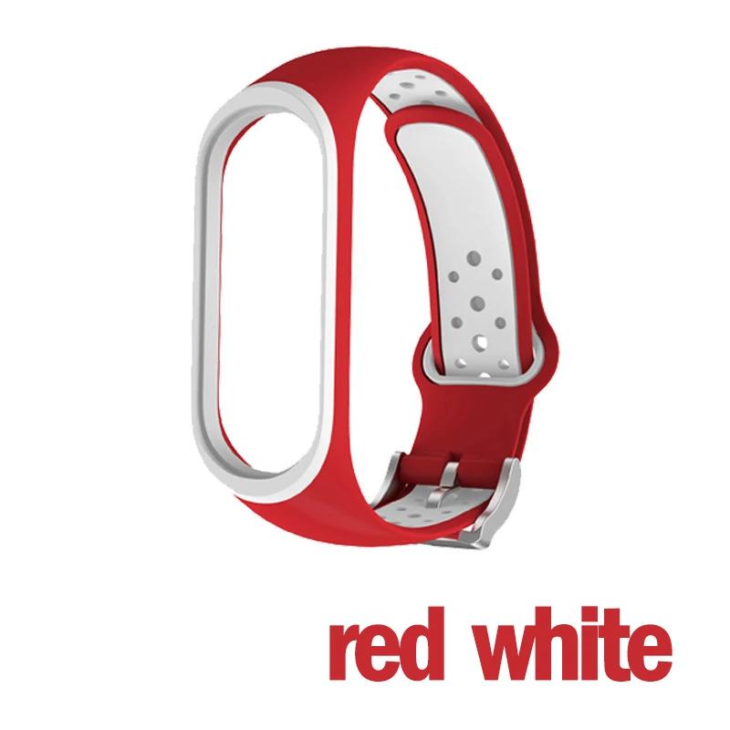 For Xiaomi Mi Band 5 4 3 6 Strap Double Color Silicone Wristband Bracelet Replacement For Xiaomi Band 4 MiBand 3 5 6 Band Straps