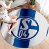 FC Schalke 04 Round Area Rug,Carpet Rug for Living Room Bedroom Sofa Playroom Decor,Non-slip Floor Mat