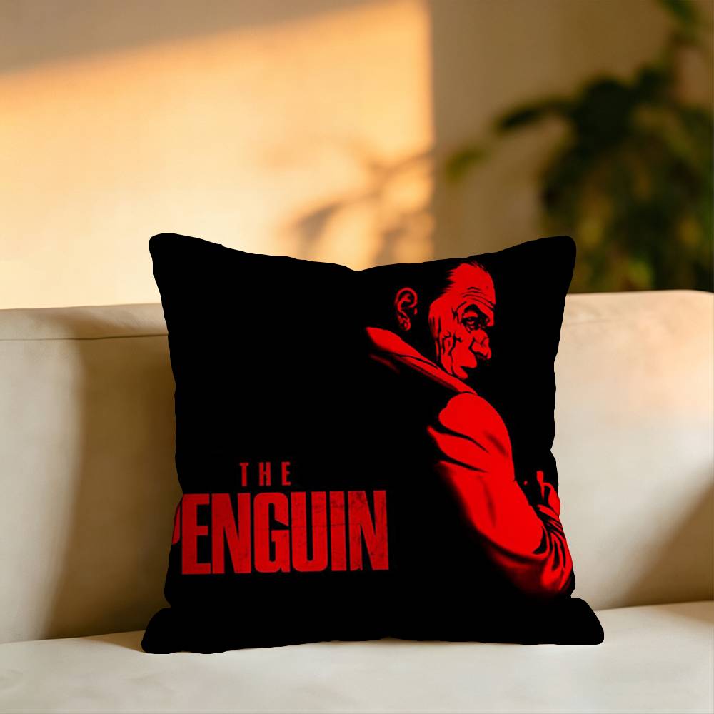 TV Series The PPenguin Square DoubleSided printed Pillow Case Bedroom Bedside Pillow Sofa Cushion Cover