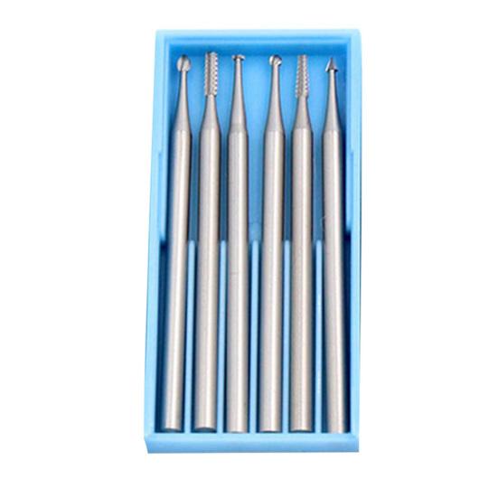 6Pcs 2.35mm Shank Tungsten Steel Rotating Wood Engraving Drill Bit Carving Tool