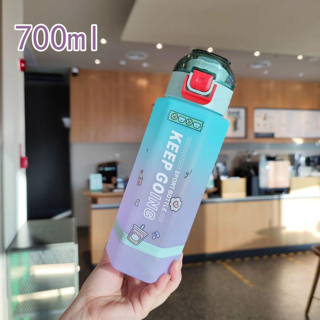 Creativity Hexagonal Plastic Cup With Tea Strainer And Portable Handle For Travel And Exercise