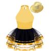 Sparkling Party & Performance Tutu for Girls: Halter Neck Backless Dress with Sequins, Includes Hat for Easy Complete Look