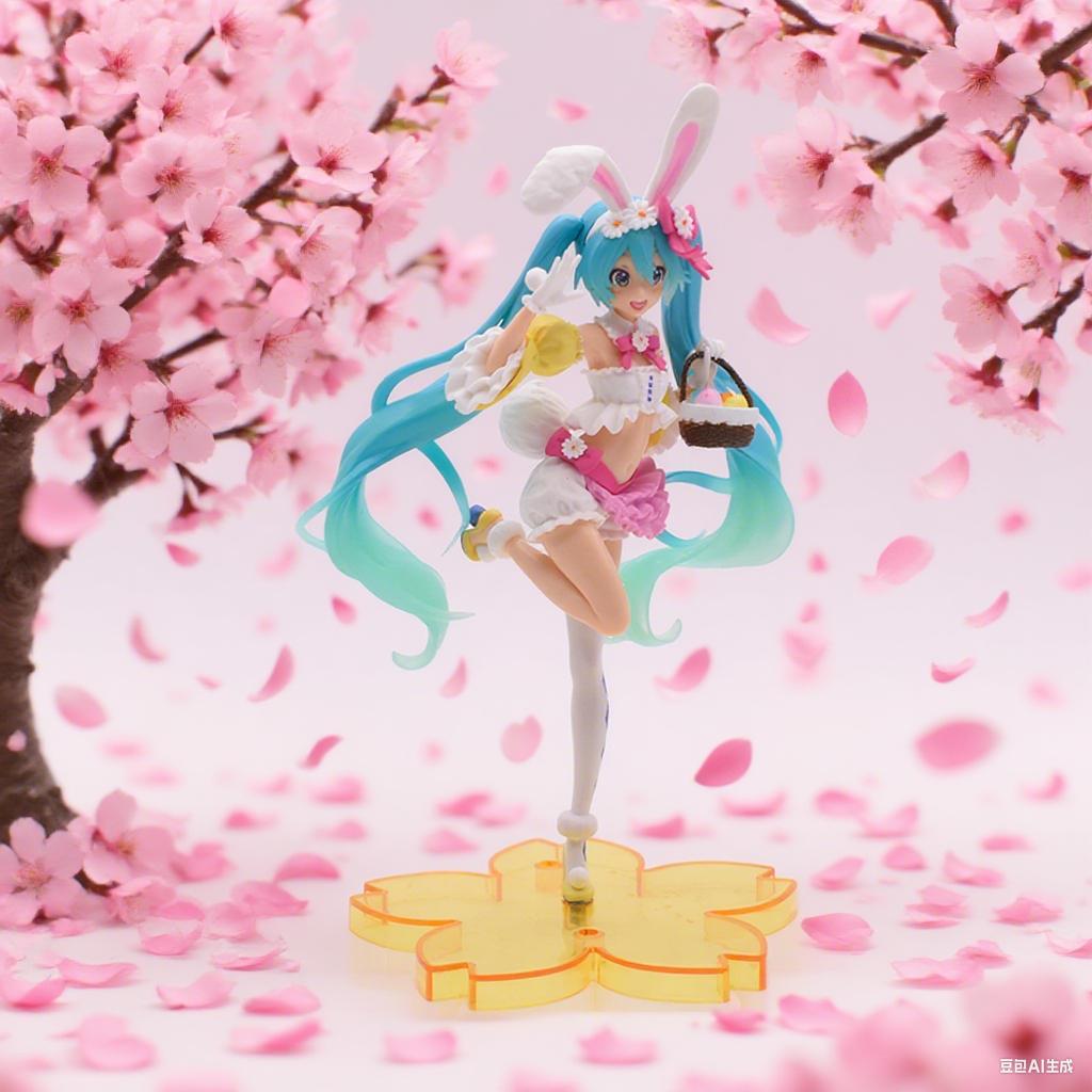 8 Zoll Hatsune Miku Anime Figur Rosa Kleid PVC Modell Action Spielzeug Kirschrosa Kirschblüten Dekoration Sammeln für Geburtstagsgeschenk
