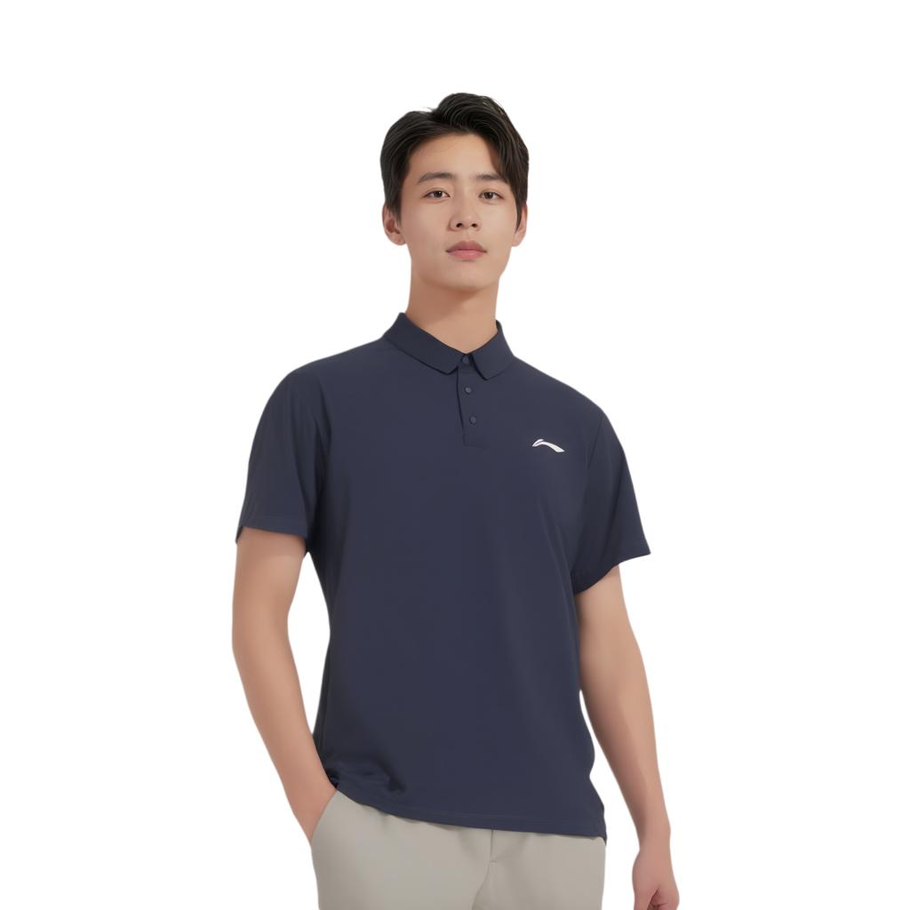 Li Ning Fitness Series Polo Shirt Men's Ink Blue APLV039-9