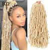 36Inch Pink Soft New Faux Locs Crochet Hair Braids For Women Synthetic Blonde Goddess Nu Locs Braiding Hair Extensions PreLooped