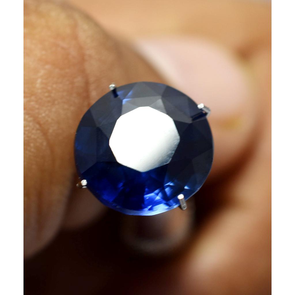 Natural Blue Tanzanite Loose Gemstone Round Cut 10.50 Ct for Jewelry Making and Gem Collections
