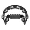 Tambourine Jingle Black Cat Shape Non Slip Handle Half Moon Handheld Tambourine for Party