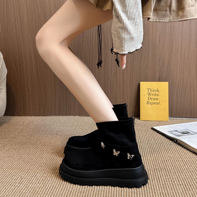 Fashion Autumn Winter Thick Bottom Woman Ankle Boot Fashion Platform Ladies Concise Zippers Mordern Short Booties
