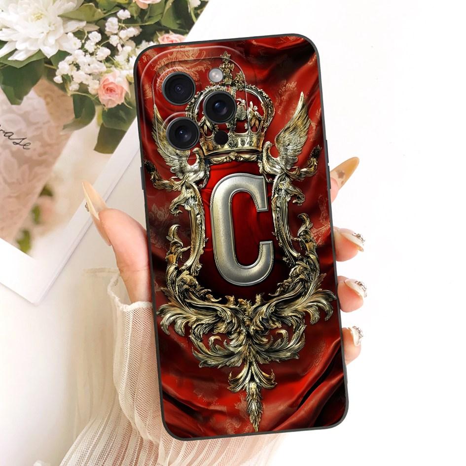 Case For iPhone 13 Pro Max Cover Luxury Letter Crown Camera Protection Couple Phone Case For iPhone 13 Pro Cover iPhone13 Bumper