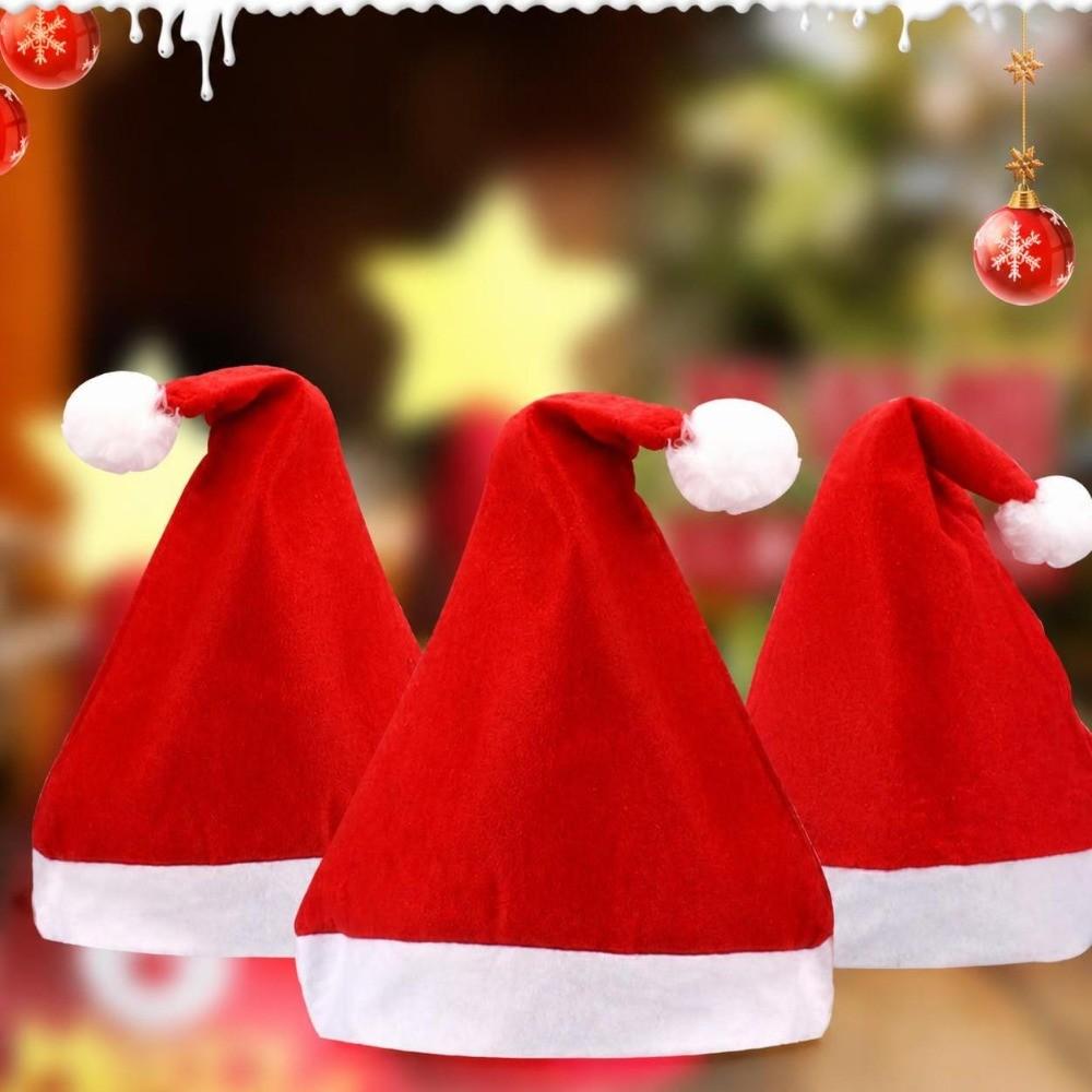 20pcs Non-Woven Fabric Christmas Hat Photo Prop Holiday Costume Hat New Year Celebration