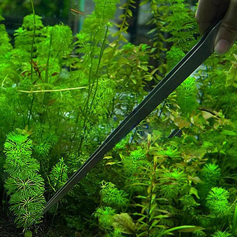 Stainless Steel Aquarium Tweezers Pliers Fish Tank Plant Aquascape Tools Clip