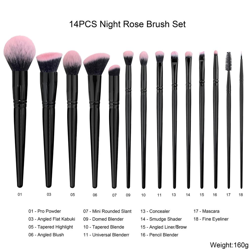 DailyQueen 30PCS High Quality GOAT Natural Hair PROFESSIONAL Pink White Black Makeup Brush Set Private Label Make Up Foundation