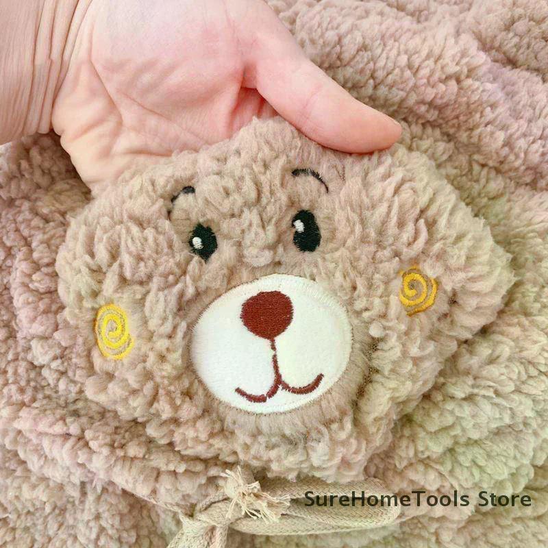 Winter Cartoon Hat With Mask Bear Lamb Beanie Hats Warm Thickened Ear Protection Beanies For Women Girl Scarf Hat