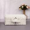 Household Picnic Woven Baskets Retro Jewelry Cosmetic Storage Case Wedding Suitcase ‘  Makeup