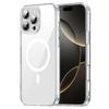 For iPhone 16 Pro Max Case Compatible with MagSafe Clear PC+TPU Shockproof Phone Back Cover