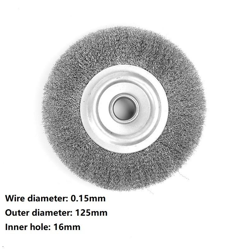 1* Wire Wheel Brush 16mm Hole 1pc 5inch Abrasive Bench Crimped