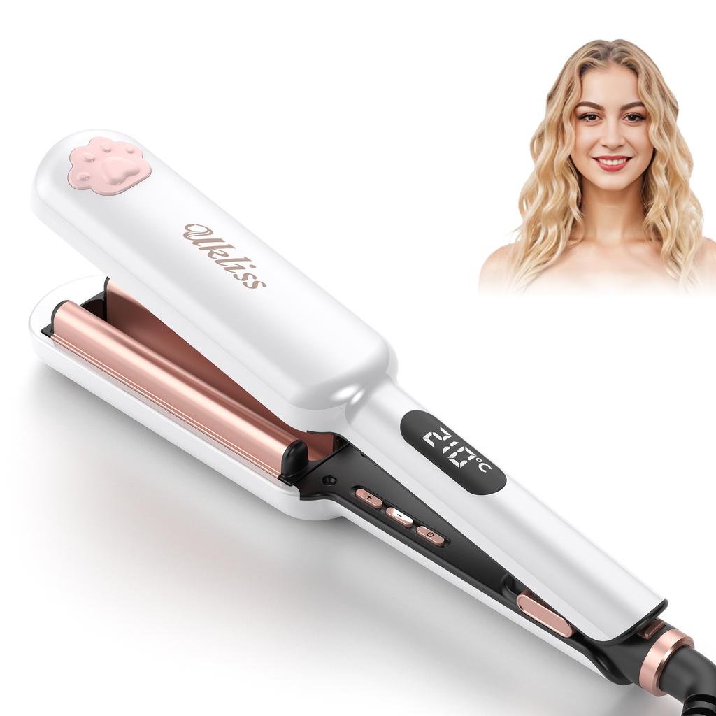 Ukliss Professional Deep Wave Hair Curler Dual Voltage 5 Heat Settings Hair Curling Iron Egg Wave Curler Hair Styling Tools
