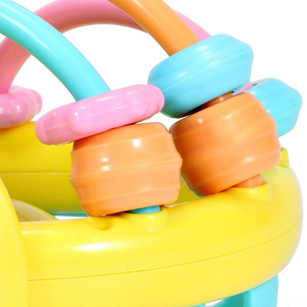 Bee Soft Teether & Hand Rattle Toy for Babies 0-1 Year | Early Education Puzzle & Hand Grip Ball