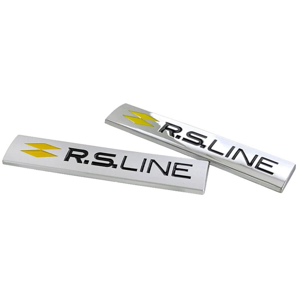 3d Metal Letters Logo RS Line Sticker Car Rear Trunk Badge Label For Car RS Line Emblem Decal Accessories