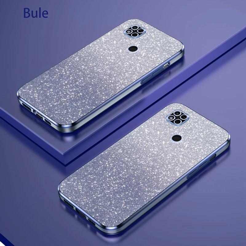 Glänsande Glitterplätering Silikonfodral för Xiaomi Redmi 12 12C 10C 10A 10 10X 9 9A 9C Kameralins Mjukt Baksida