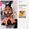 Halloween Kostüm für Erwachsene Hexenkostüm Maskenball Cosplay Show Kostüm Kürbishexe Kostüm Cosplay Kleid