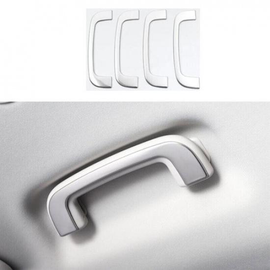 For Defender 110 90 - Matte Silver Steel Skylight Handle Frame Trim 4PCS