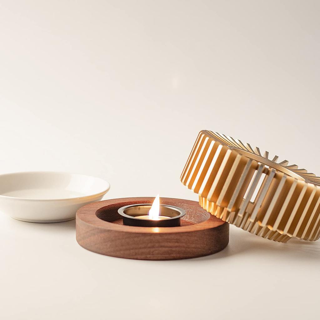 Aroma Pot Aroma Burner [The spilling candlelight provides a soothing and relaxing atmosphere] Ceramic Aroma Incense Burner Aroma Candle Holder Candle