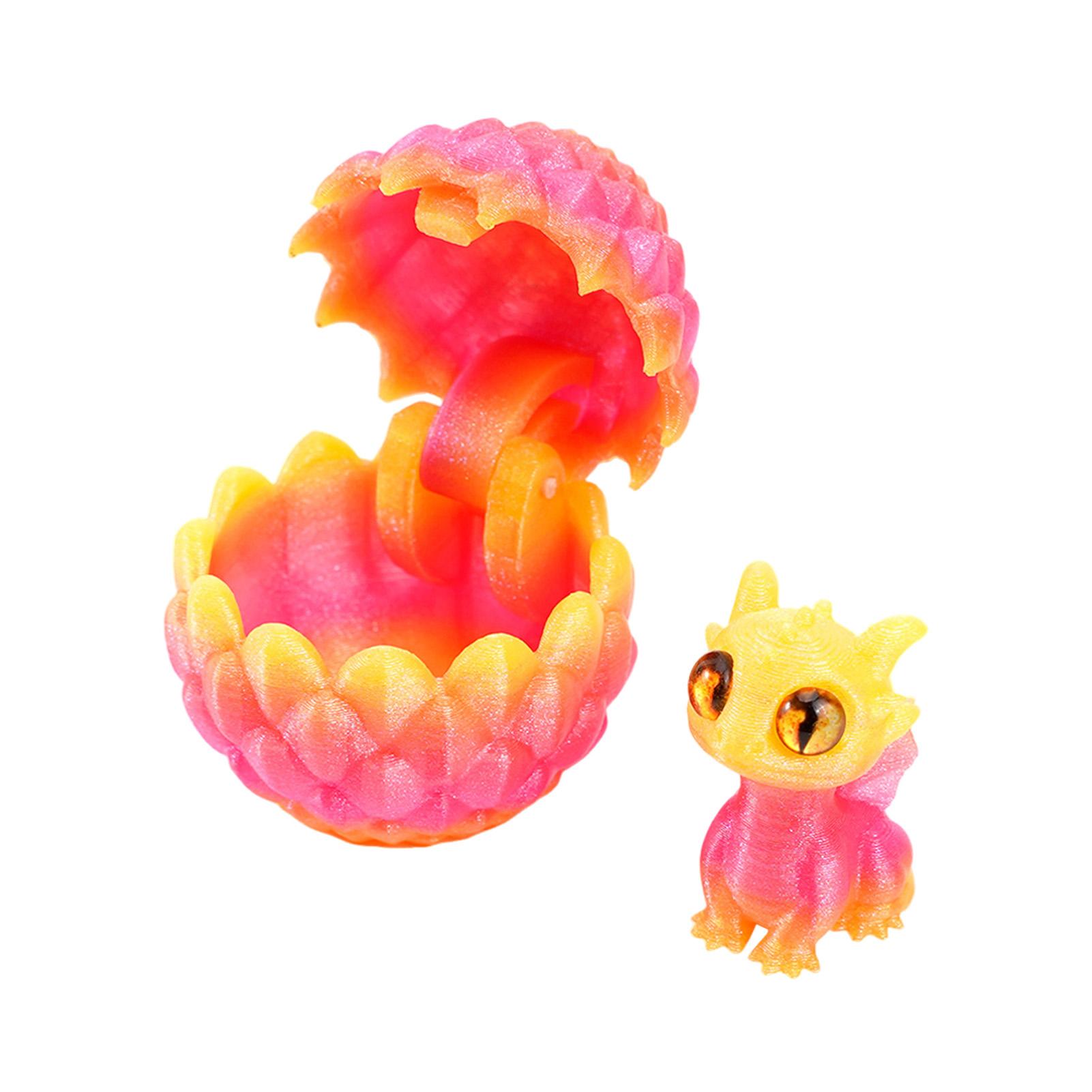 

3D Printed Dragon Eggs with Dragon 3D Printed Animals Toy Tabletop Centerpieces for Home Car Office Tabletop Ornament