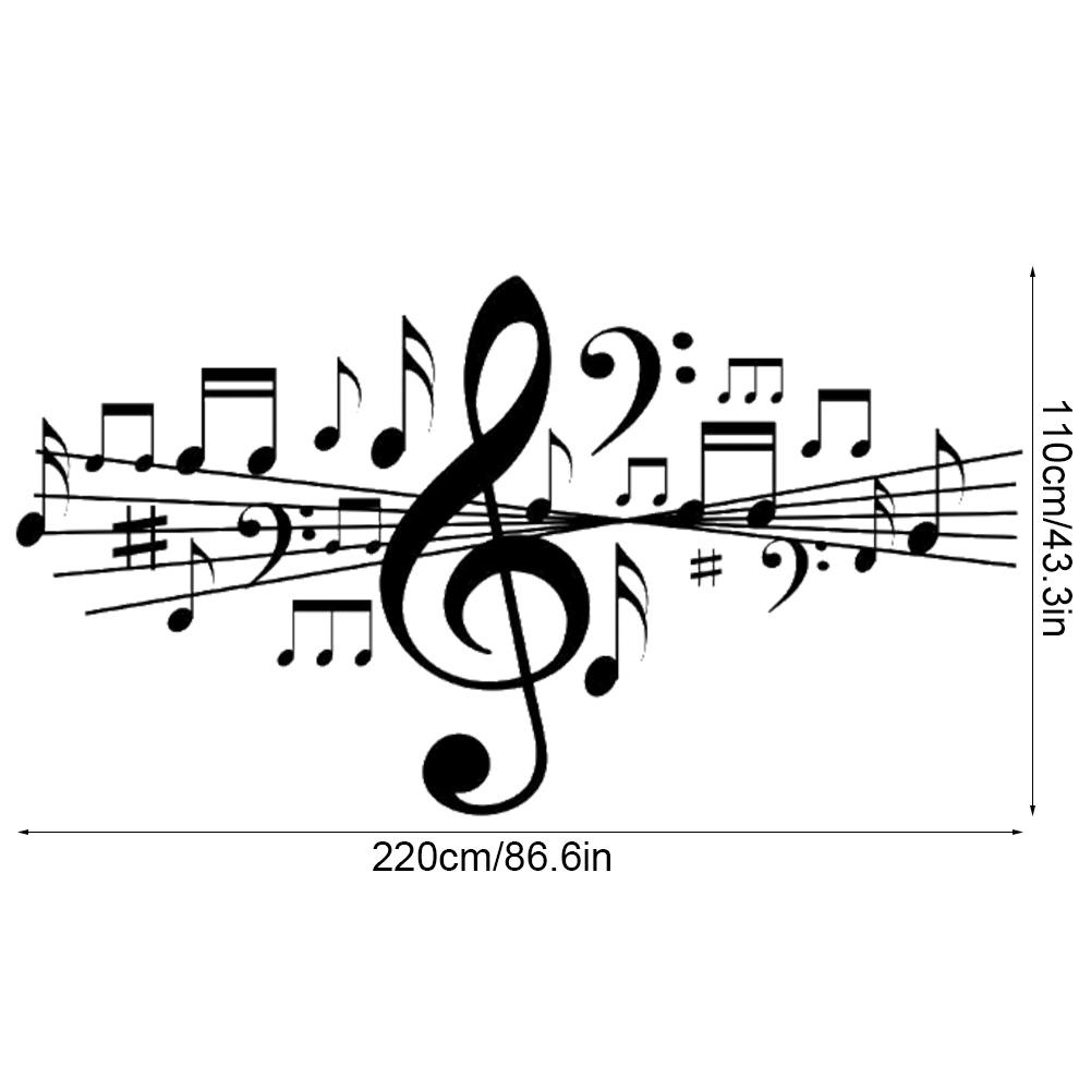 Einzigartiger Stilvoller Musiknoten Wandsticker Aufkleber Schlafzimmer Zuhause Dekorative DIY Aufkleber Dekoration