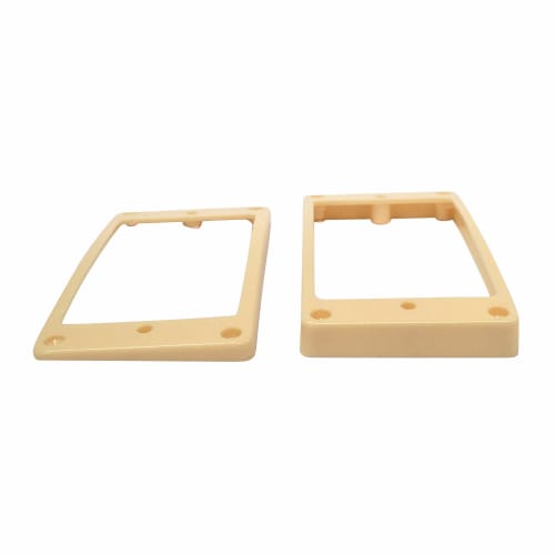 YJB PARTS Escutcheon Set with Screws, Curved (Arched) [Made in Japan] (Ivory)