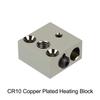 3D Printer Parts Aluminum Brass Plated Copper CR10 Heated Block Bi-Metal Throat Kit for Ender 3 CR10 Extruder Hotend Kit Parts