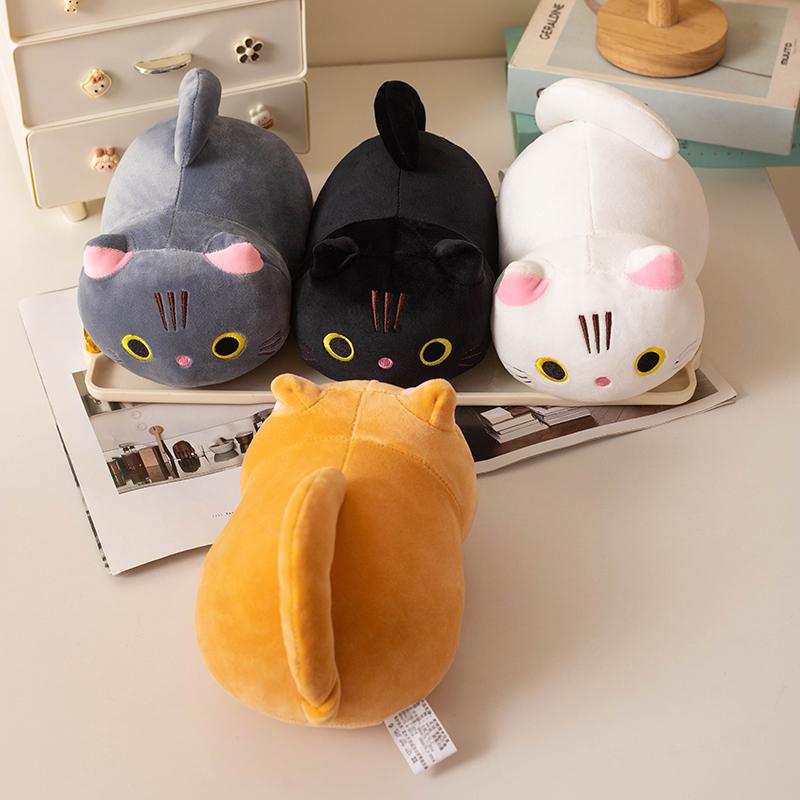 Don't Miss It! A 22cm Cat Plush Toy with Classic Black, White, and Gray Colors Paired with Vibrant Orange. A Must-have for Every