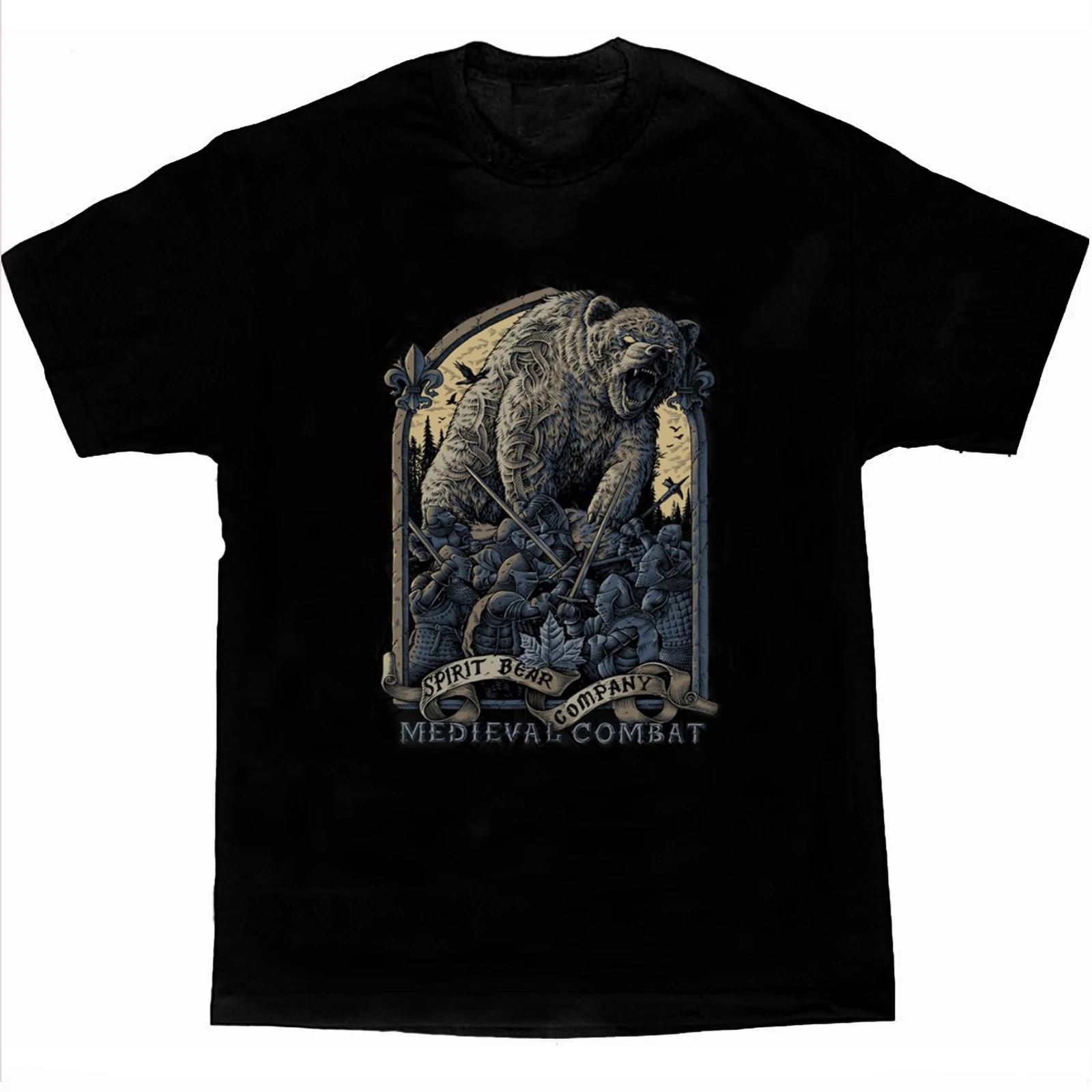 

Spirit Bear Medieval Combat Warriors Spirits T-Shirt Short Sleeve Casual 100% Cotton O-Neck Summer Mens T-shirt Size S-3XL -... S разноцветный