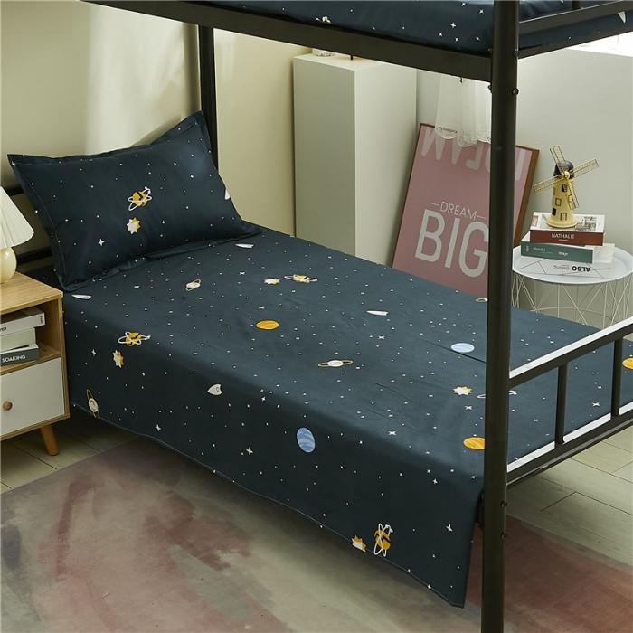 Bed Top Sheet for Single,Modern Soft Polyester Flat Sheet,Home Bed Linens,Kids Adult Student Dormitory Bedspread
