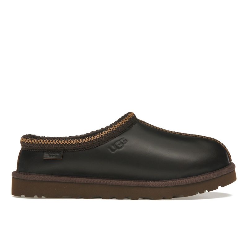 UGG Tasman кожаные тапочки с регенерированной кожей Ironwood Мужские кроссовки Коричневые 1163890-IWD 43