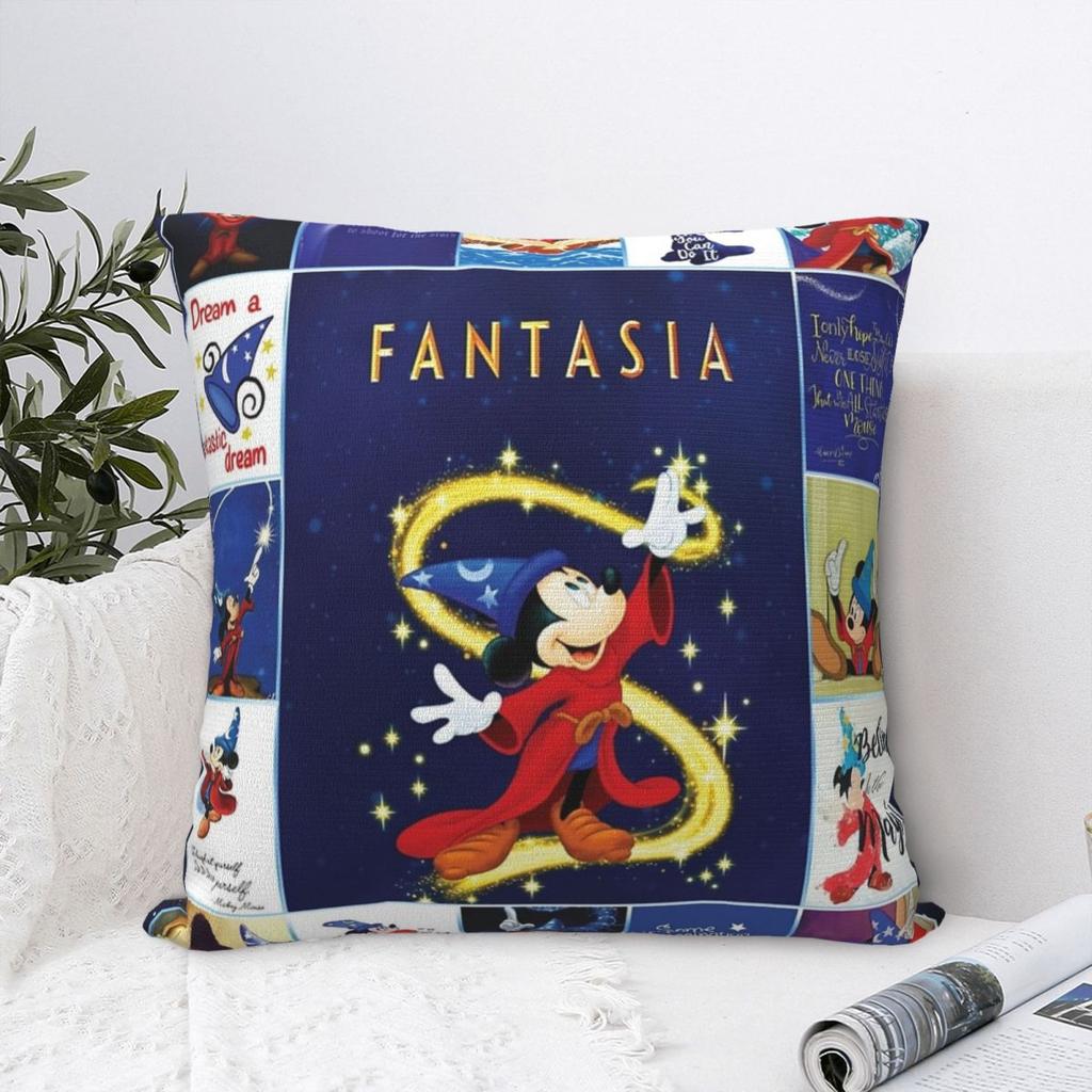 Merry Christmas Holiday Season Pillowcase Soft Polyester Cushion Cover Decorative Mickey Mouse Pillow Case Cover Car Square