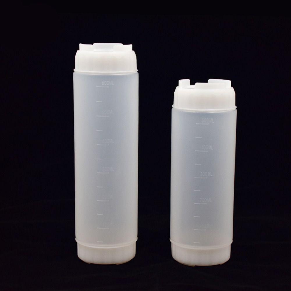 In First Out First Squeeze Sauce Bottle Double Head Salad Dressing Bottle Ketchup Picnic Cooker