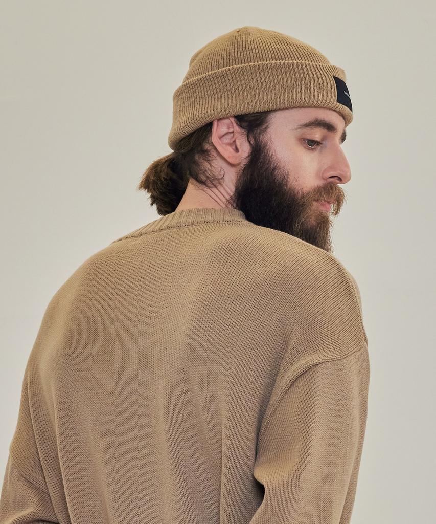 CARGOBROS Cb Original Logo Short Beanie (Beige)