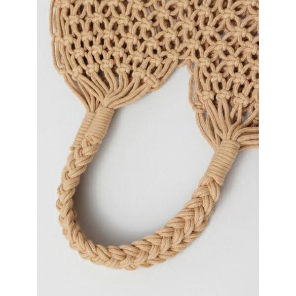 Hawaiian Bag Mesh Tote Bag Mesh Bag Net Bag Ami Bag Knitted Net (White/Beige) Stylish Cute Hawaii Resort Sea Beach Fashion (Sea Ami)