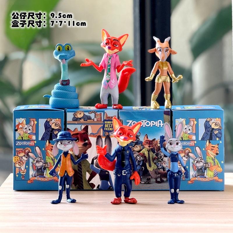 Zootopia Figure Set 4 Styles, Cute Cartoon Animal Characters PVC Collectible Model Toys, Best Gift for Kids Fans